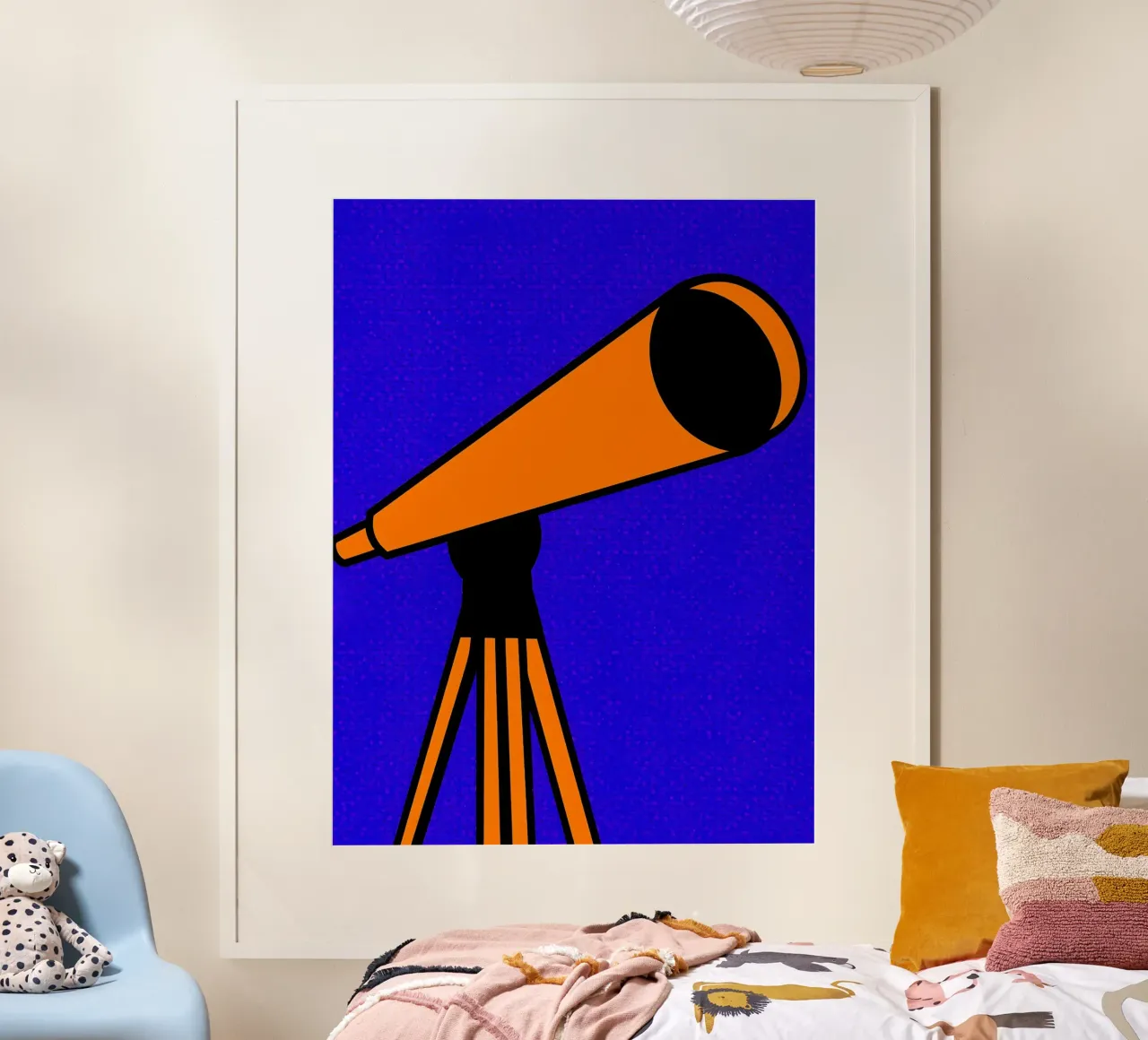 Telescopio su treppiede - Pop Art poster da ColorCrash Gallery