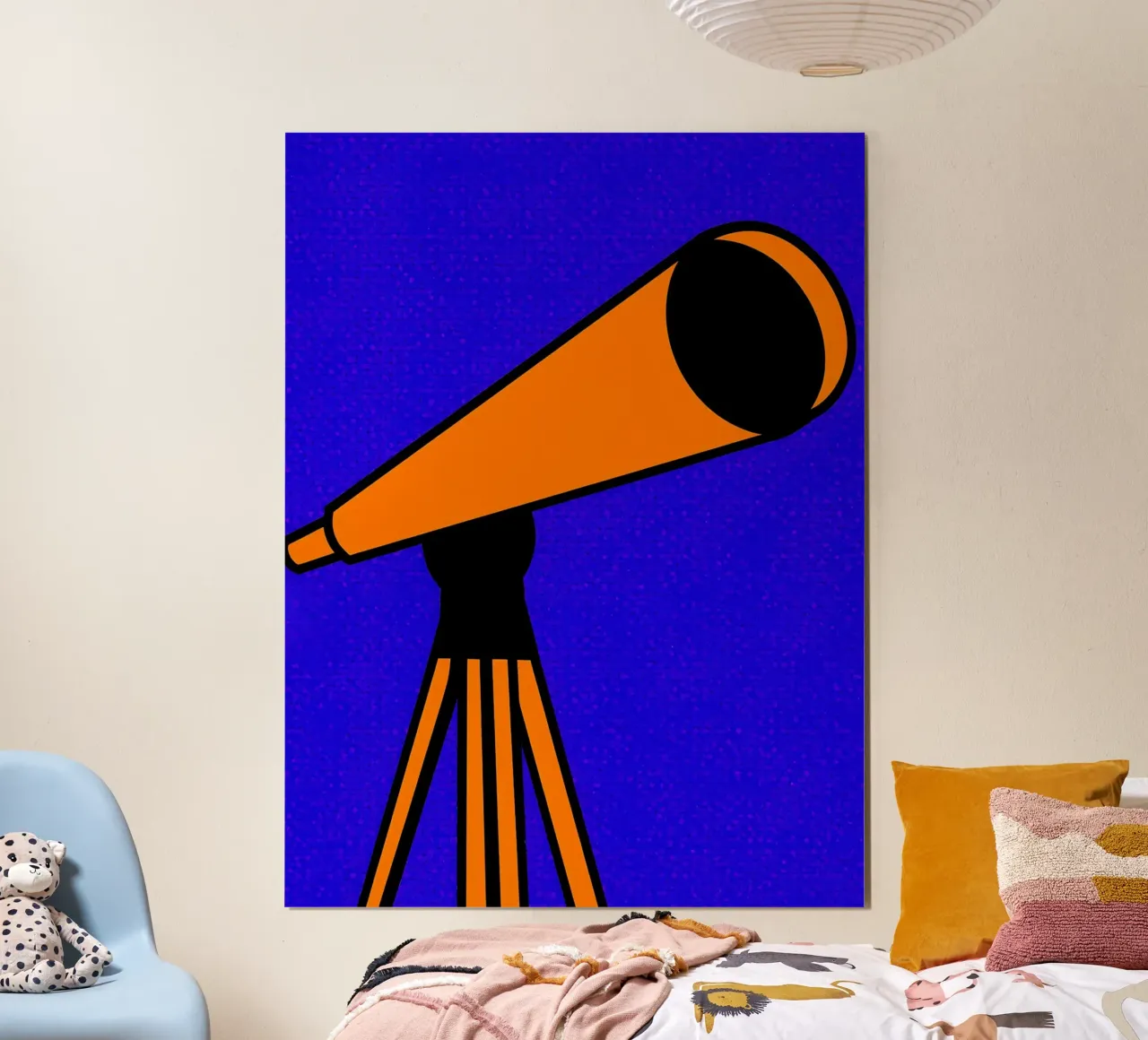 Telescopio su treppiede - Pop Art poster da ColorCrash Gallery