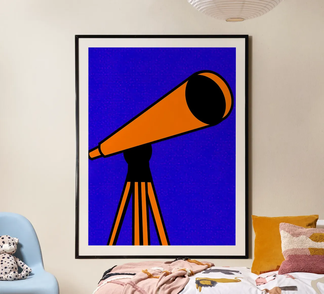 Telescopio su treppiede - Pop Art poster da ColorCrash Gallery