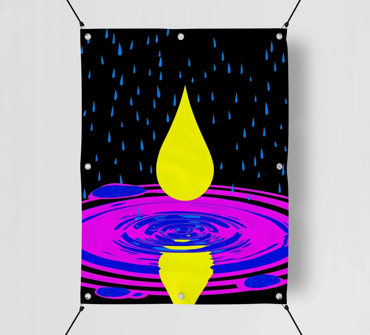 Goccia d'acqua - Pop Art telo in pvc da ColorCrash Gallery