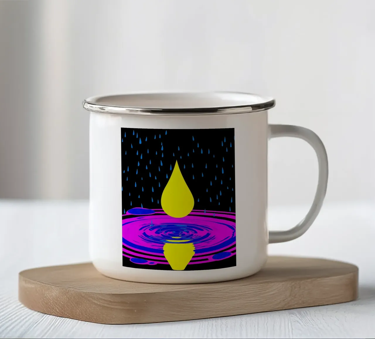 Goccia d'acqua - Pop Art tazza in smalto da ColorCrash Gallery