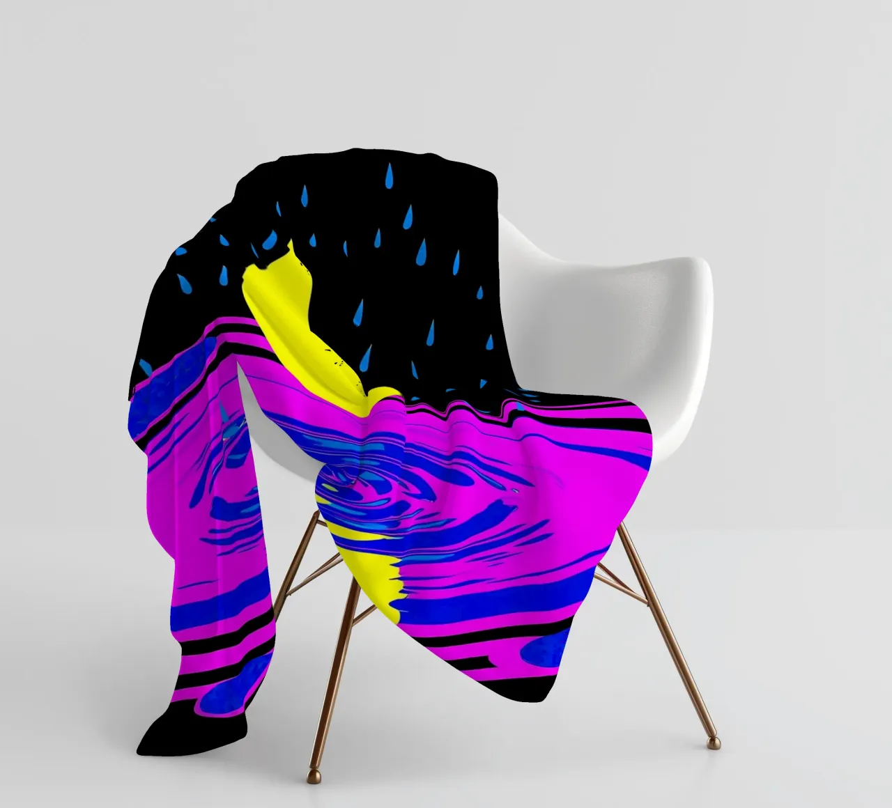 Goccia d'acqua - Pop Art coperta in pile da ColorCrash Gallery