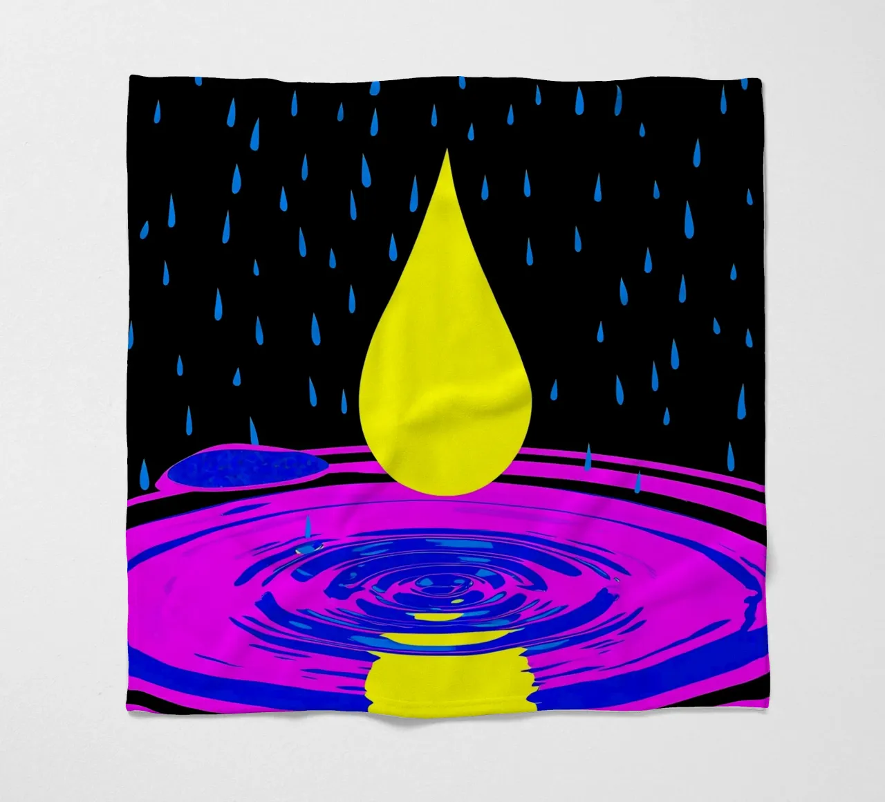 Goccia d'acqua - Pop Art coperta in pile da ColorCrash Gallery