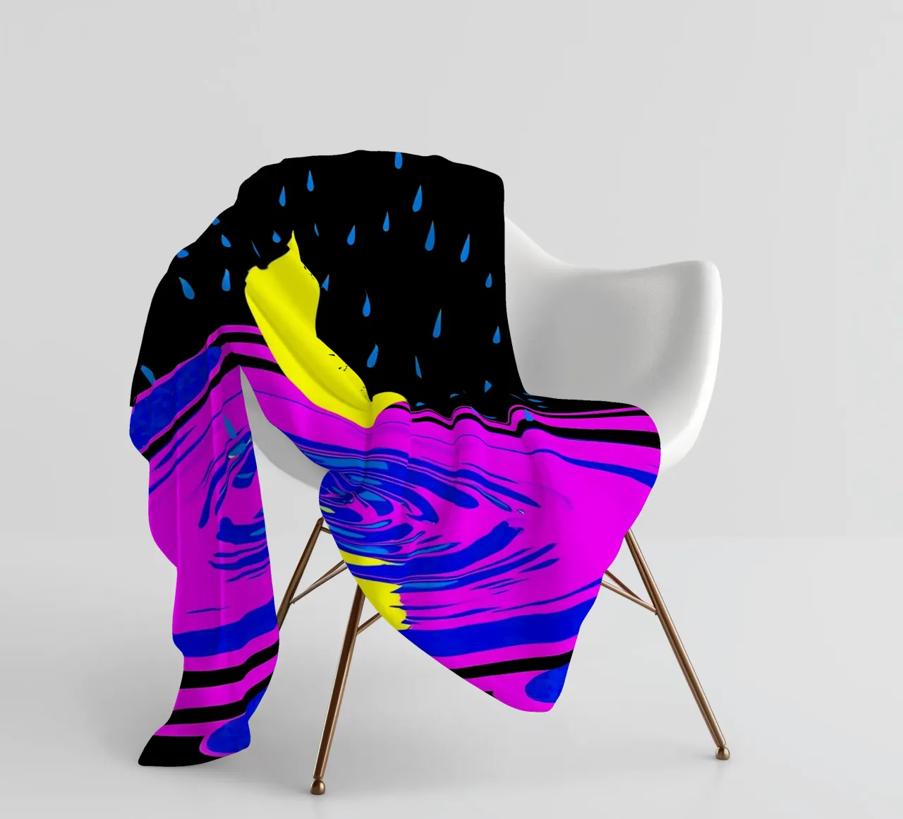 Goccia d'acqua - Pop Art coperta in pile da ColorCrash Gallery