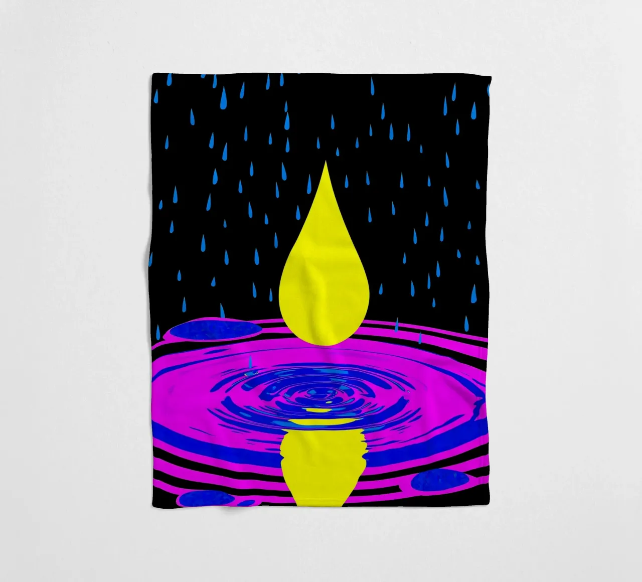 Goccia d'acqua - Pop Art coperta in pile da ColorCrash Gallery