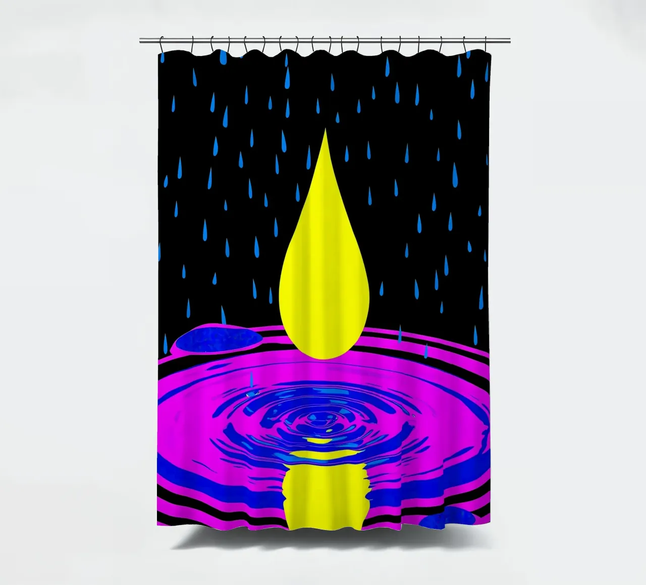 Water Drop - Pop Art shower curtain by ColorCrash Gallery