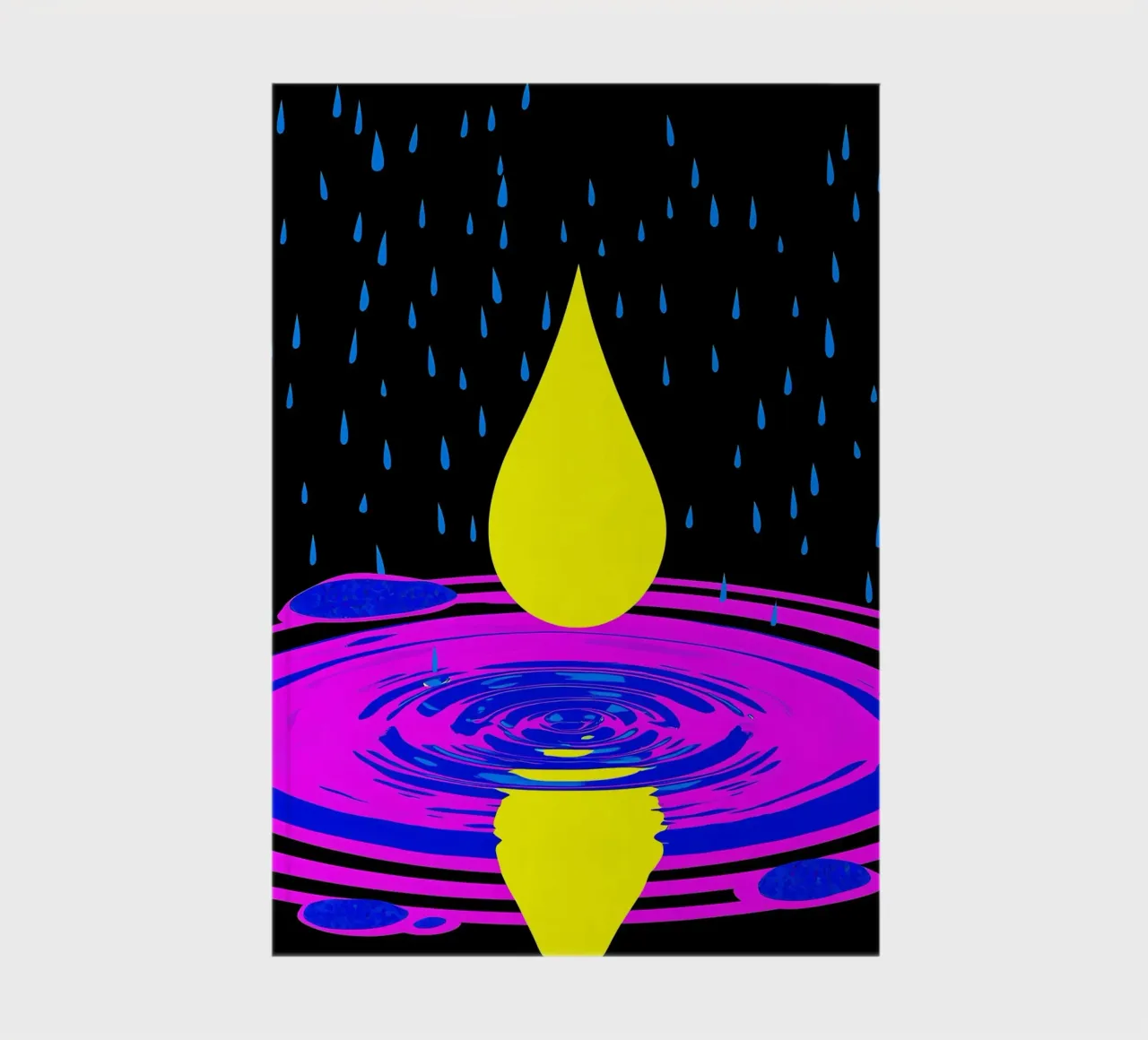 Water Drop - Pop Art notebook by ColorCrash Gallery