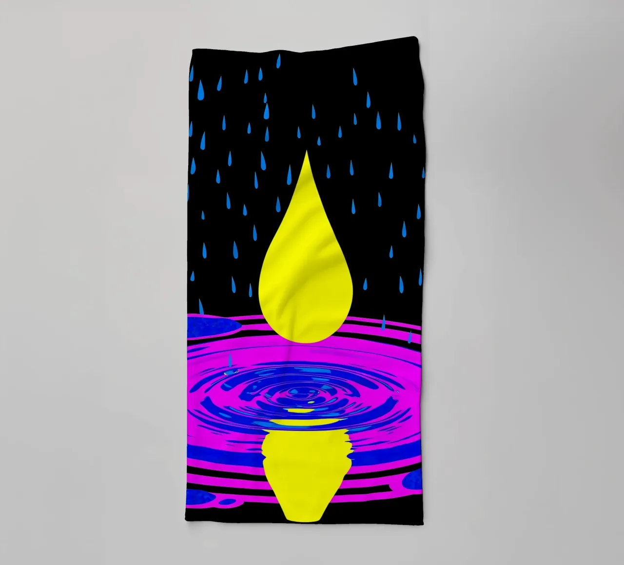 Wassertropfen - Pop Art Handtuch von ColorCrash Gallery
