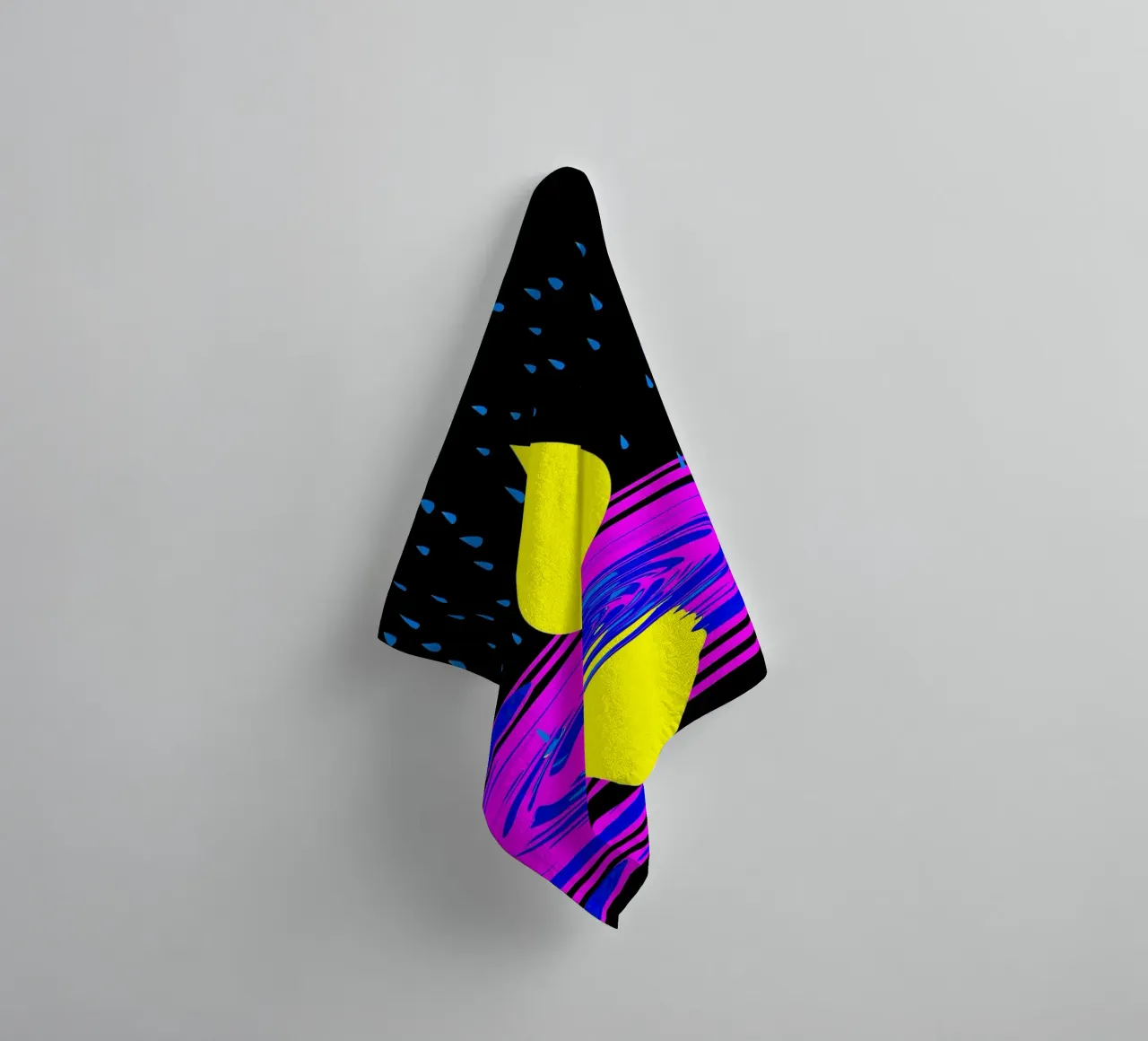 Wassertropfen - Pop Art Handtuch von ColorCrash Gallery