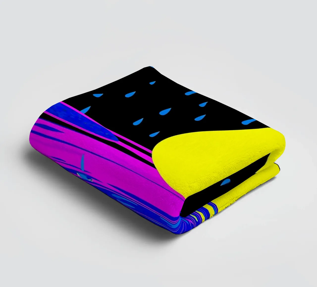 Wassertropfen - Pop Art Handtuch von ColorCrash Gallery