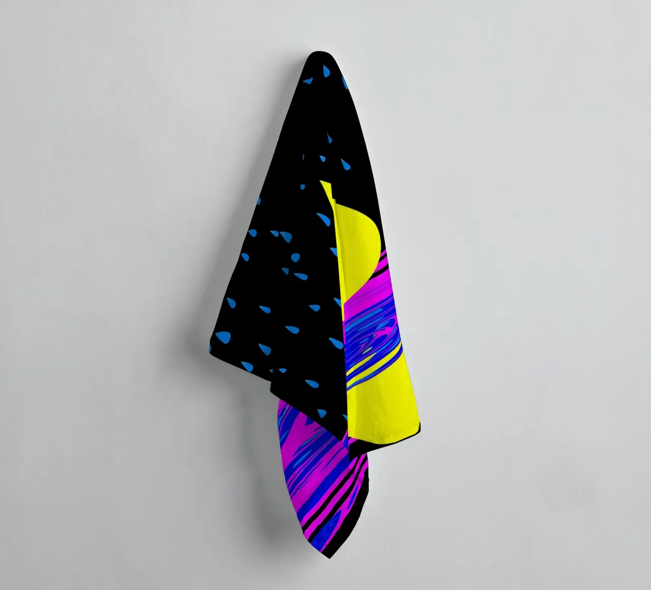 Wassertropfen - Pop Art Handtuch von ColorCrash Gallery