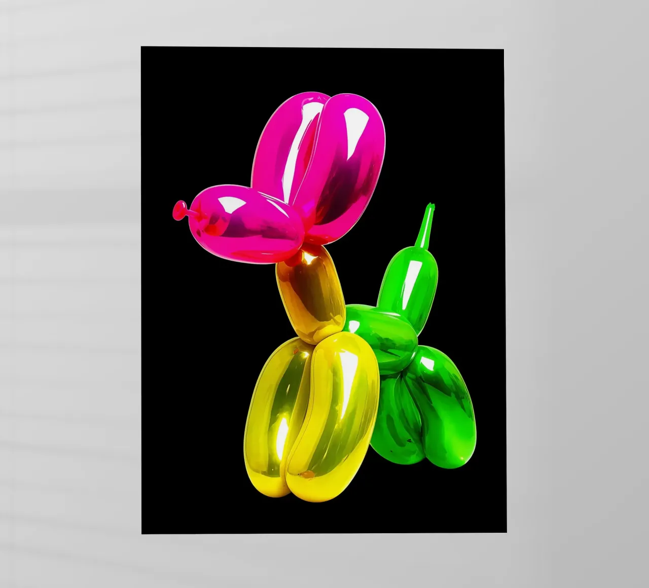 Cane con palloncino - Pop Art pellicola backlit da ColorCrash Gallery