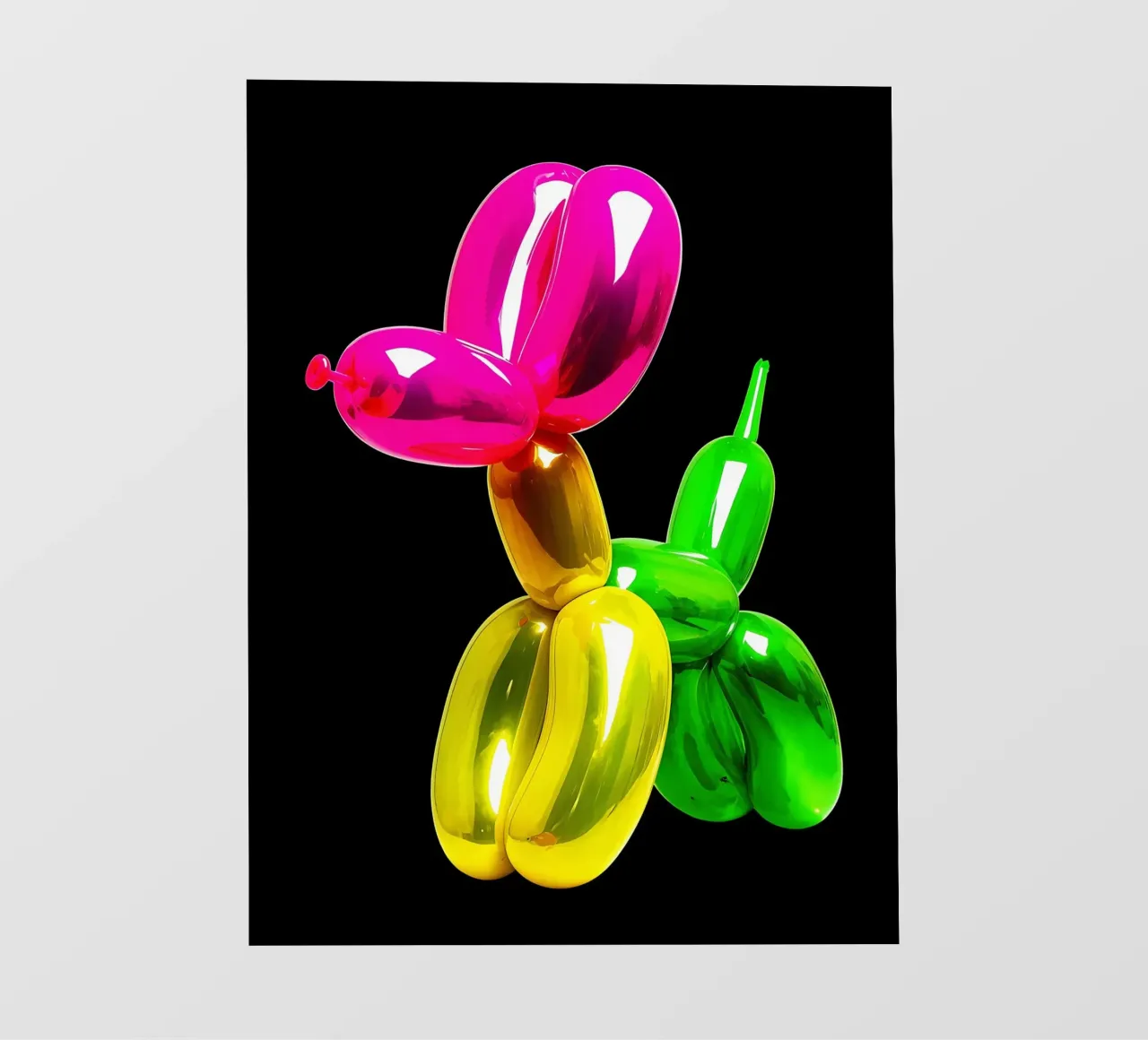 Cane con palloncino - Pop Art pellicola backlit da ColorCrash Gallery