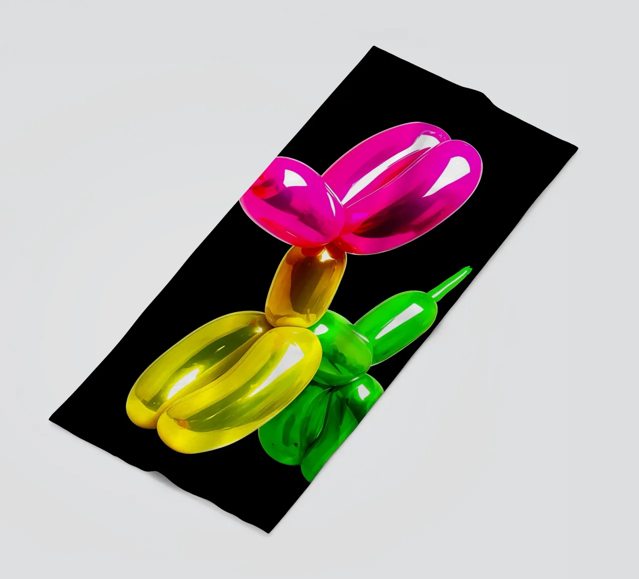 Ballon-Hund - Pop Art Strandtuch von ColorCrash Gallery
