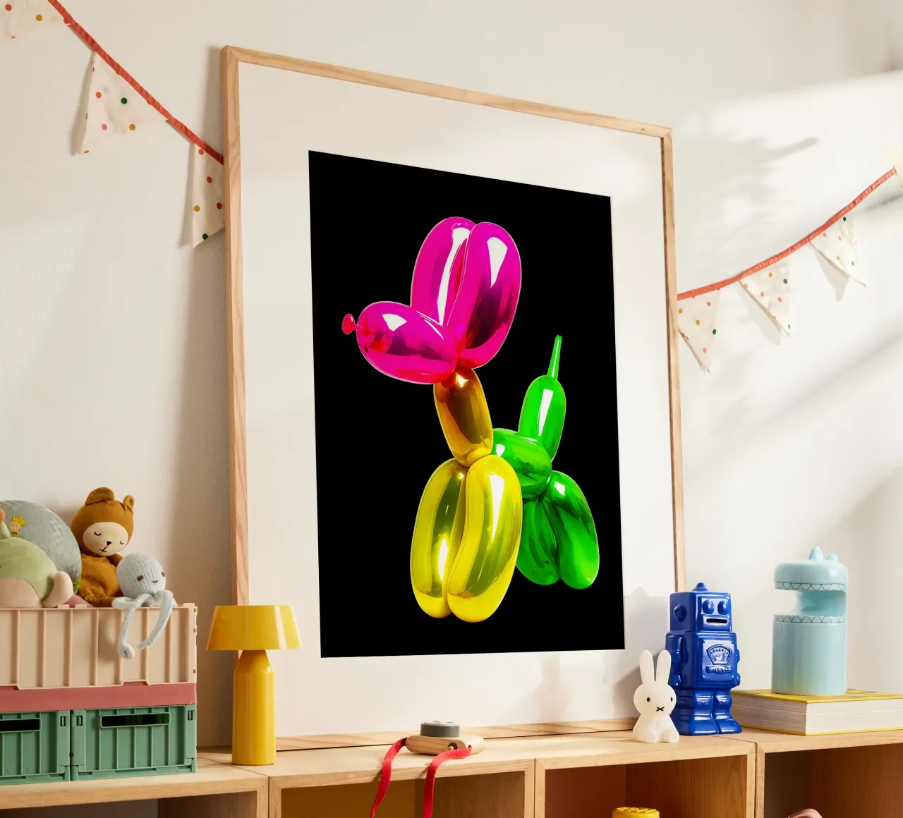 Cane con palloncino - Pop Art carta hahnemühle da ColorCrash Gallery