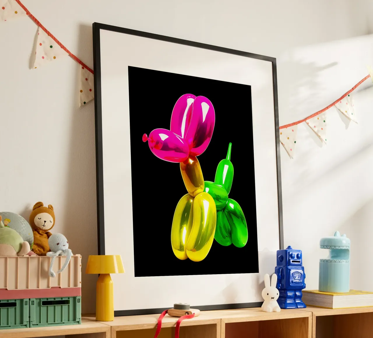 Cane con palloncino - Pop Art carta hahnemühle da ColorCrash Gallery