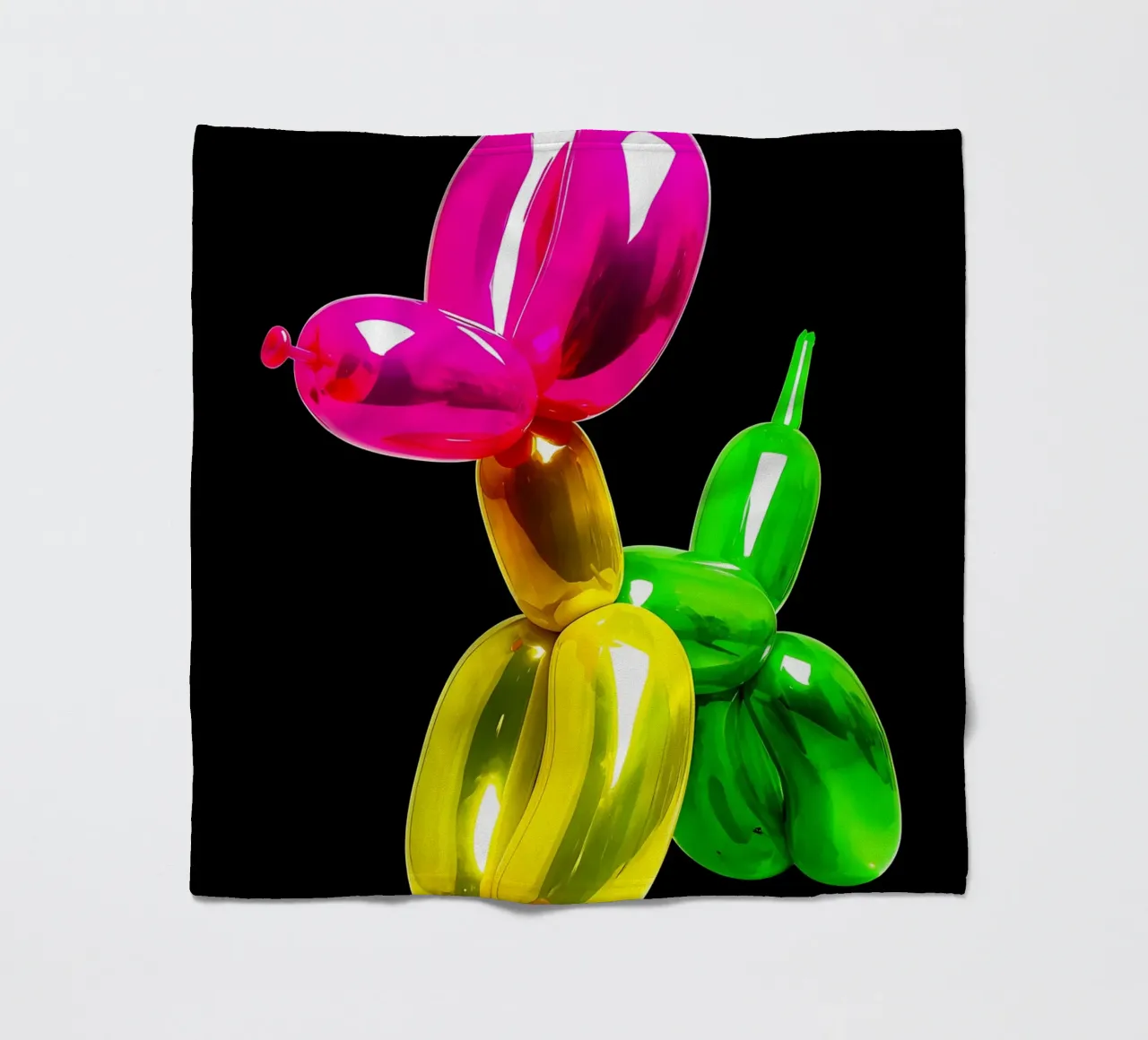 Cane con palloncino - Pop Art coperta in pile da ColorCrash Gallery