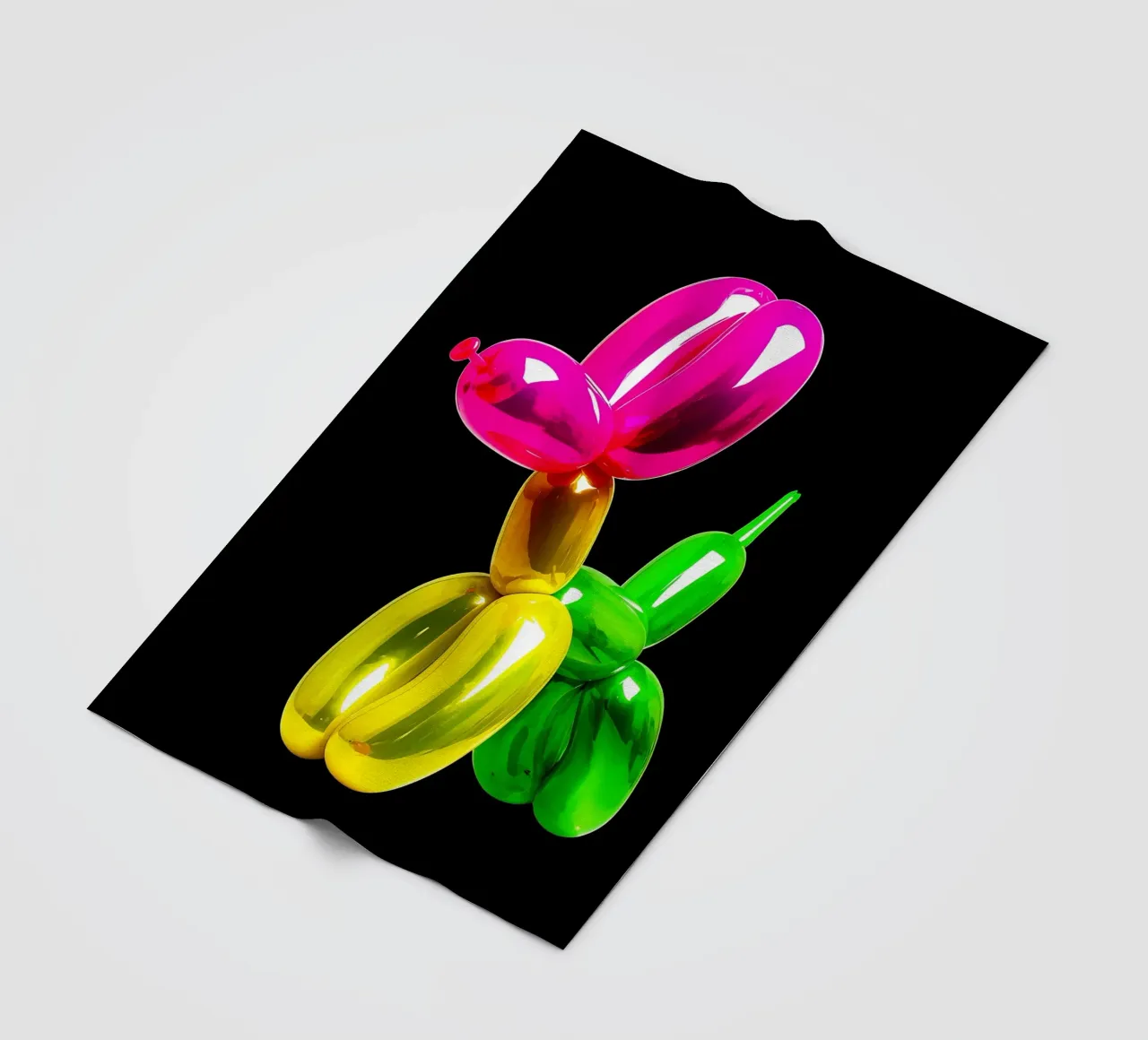 Cane con palloncino - Pop Art coperta in pile da ColorCrash Gallery