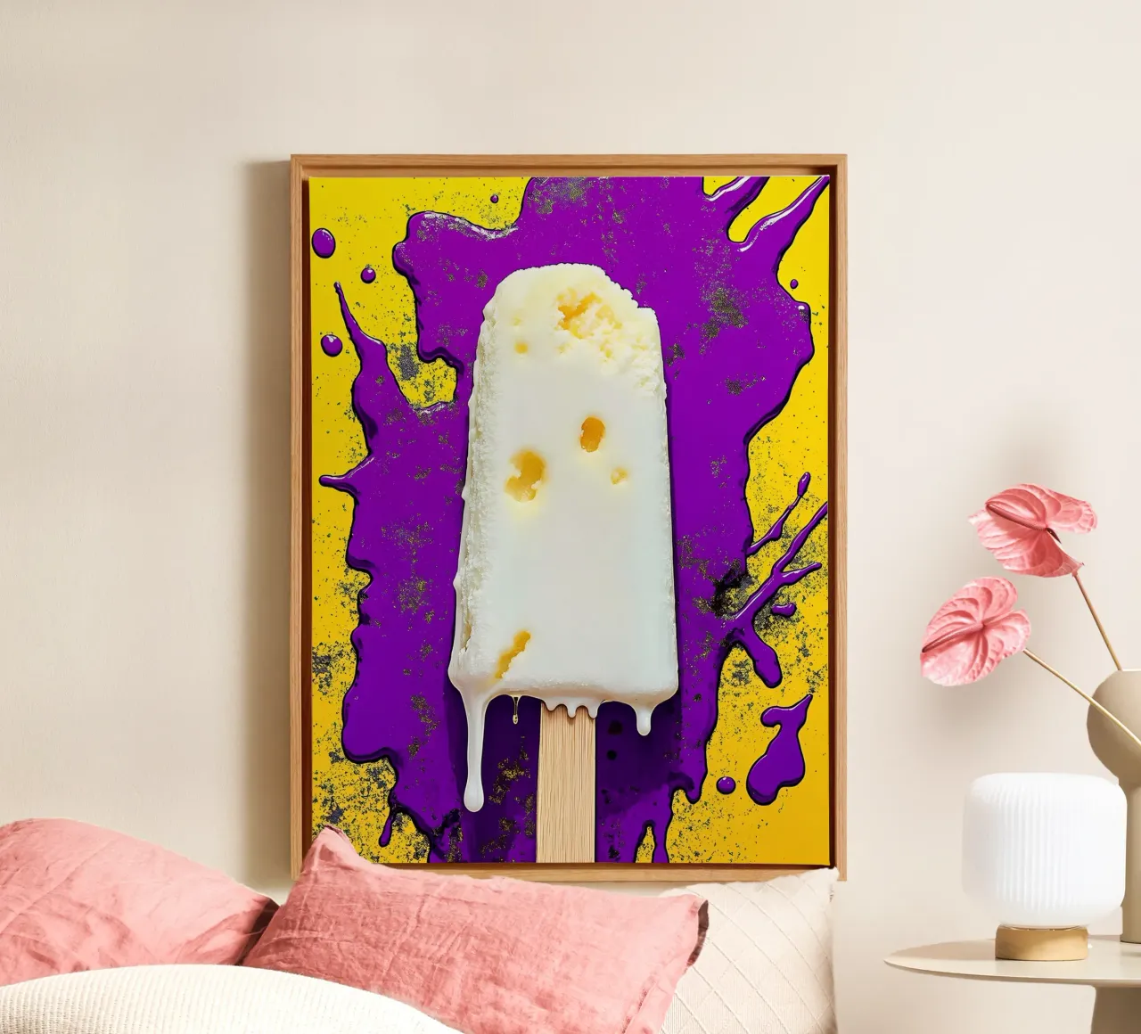 Popsicle - Pop Art tela con Cornice a cassetta da ColorCrash Gallery
