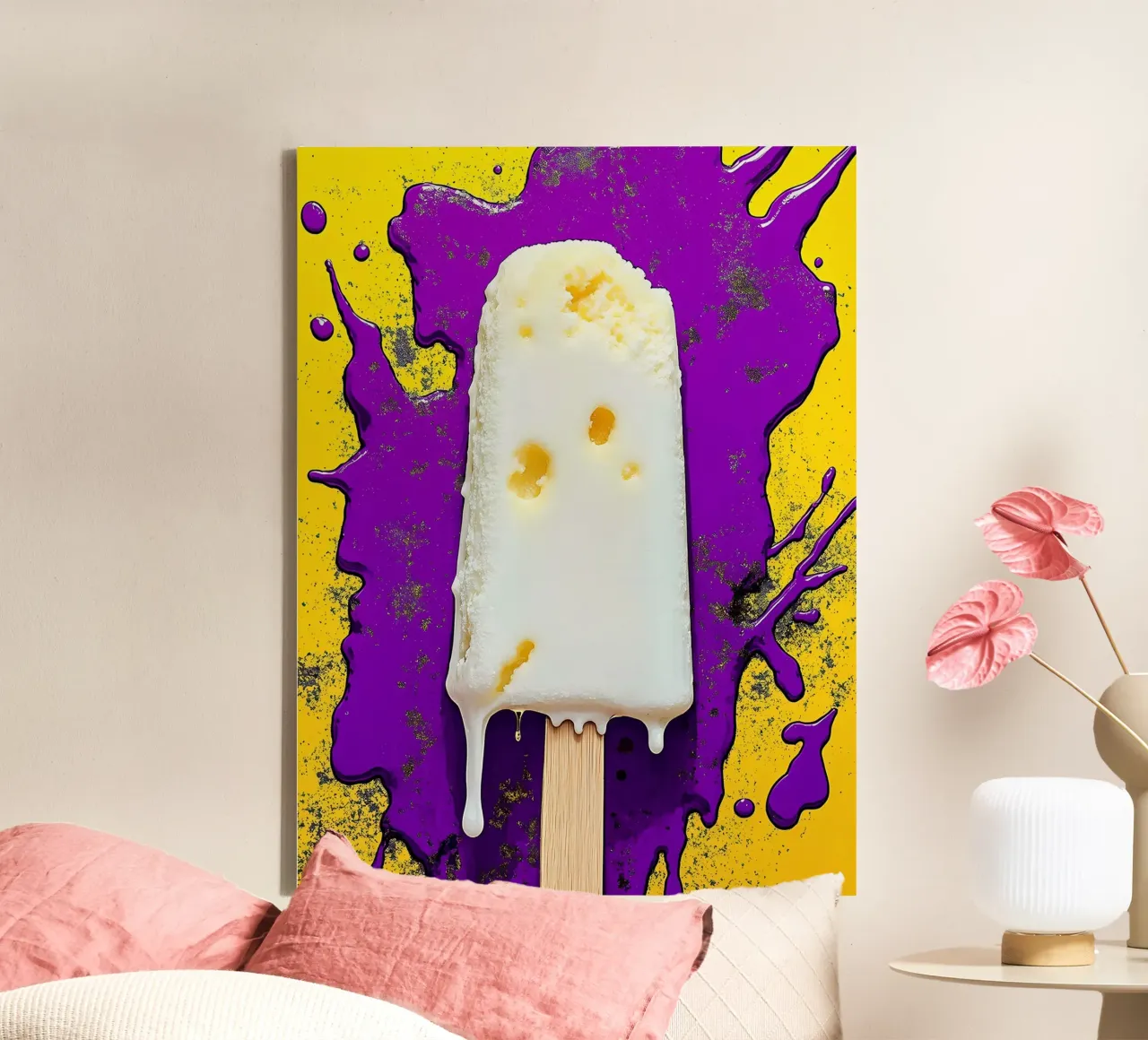 Popsicle - Pop Art tela con Cornice a cassetta da ColorCrash Gallery