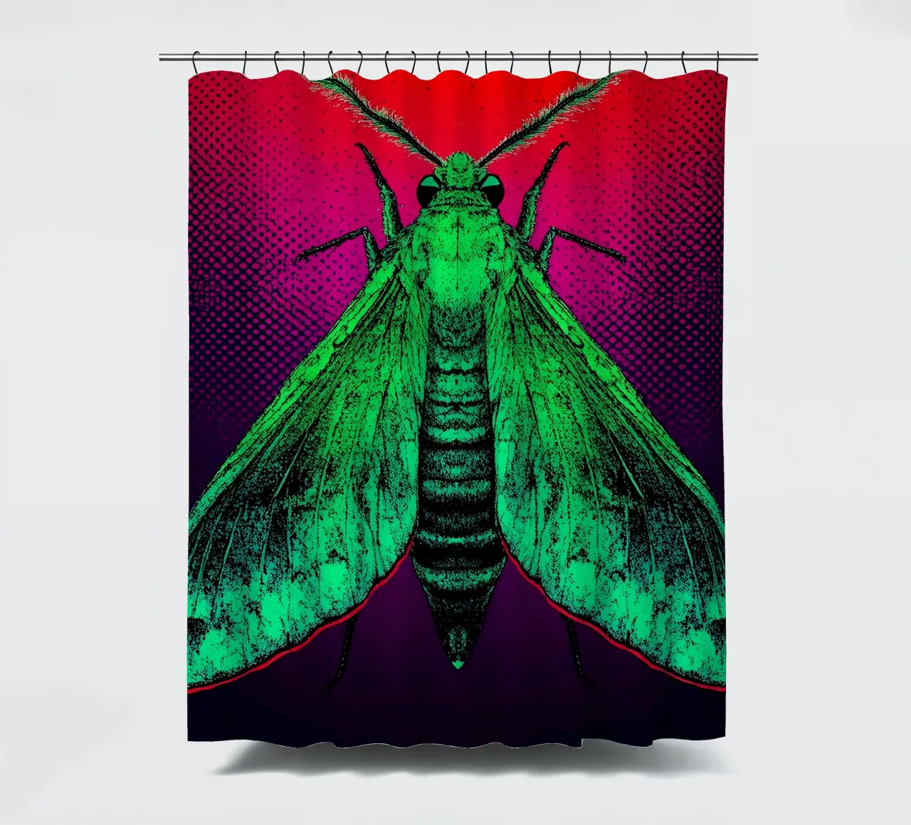 Moth - Pop Art shower curtain by ColorCrash Gallery