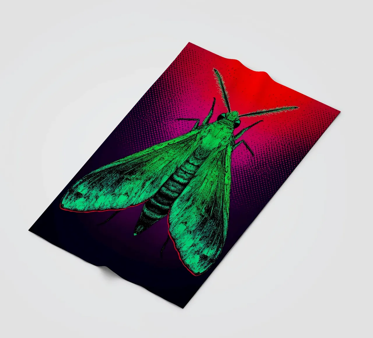 Falena - Pop Art coperta in pile da ColorCrash Gallery