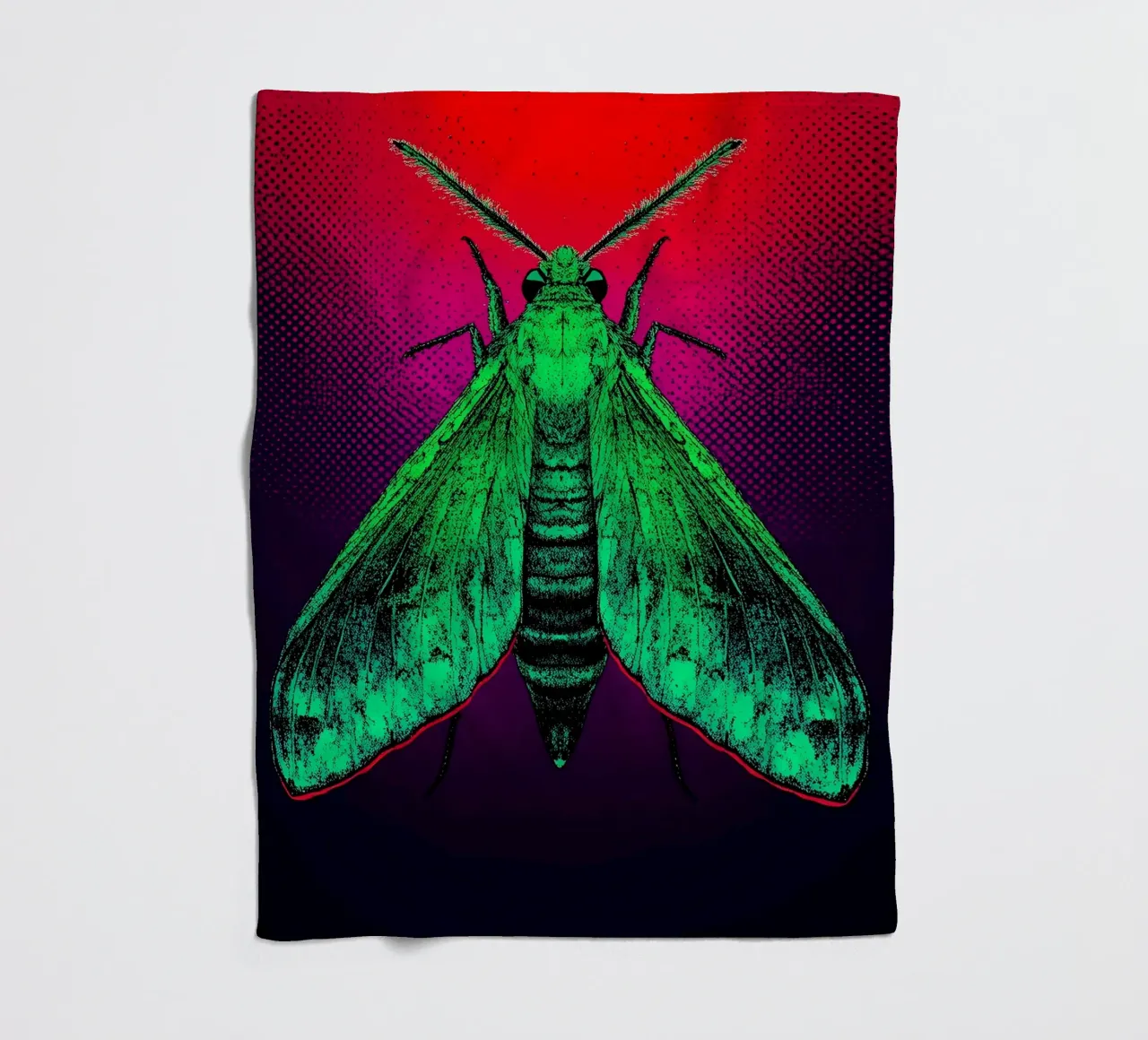 Falena - Pop Art coperta in pile da ColorCrash Gallery