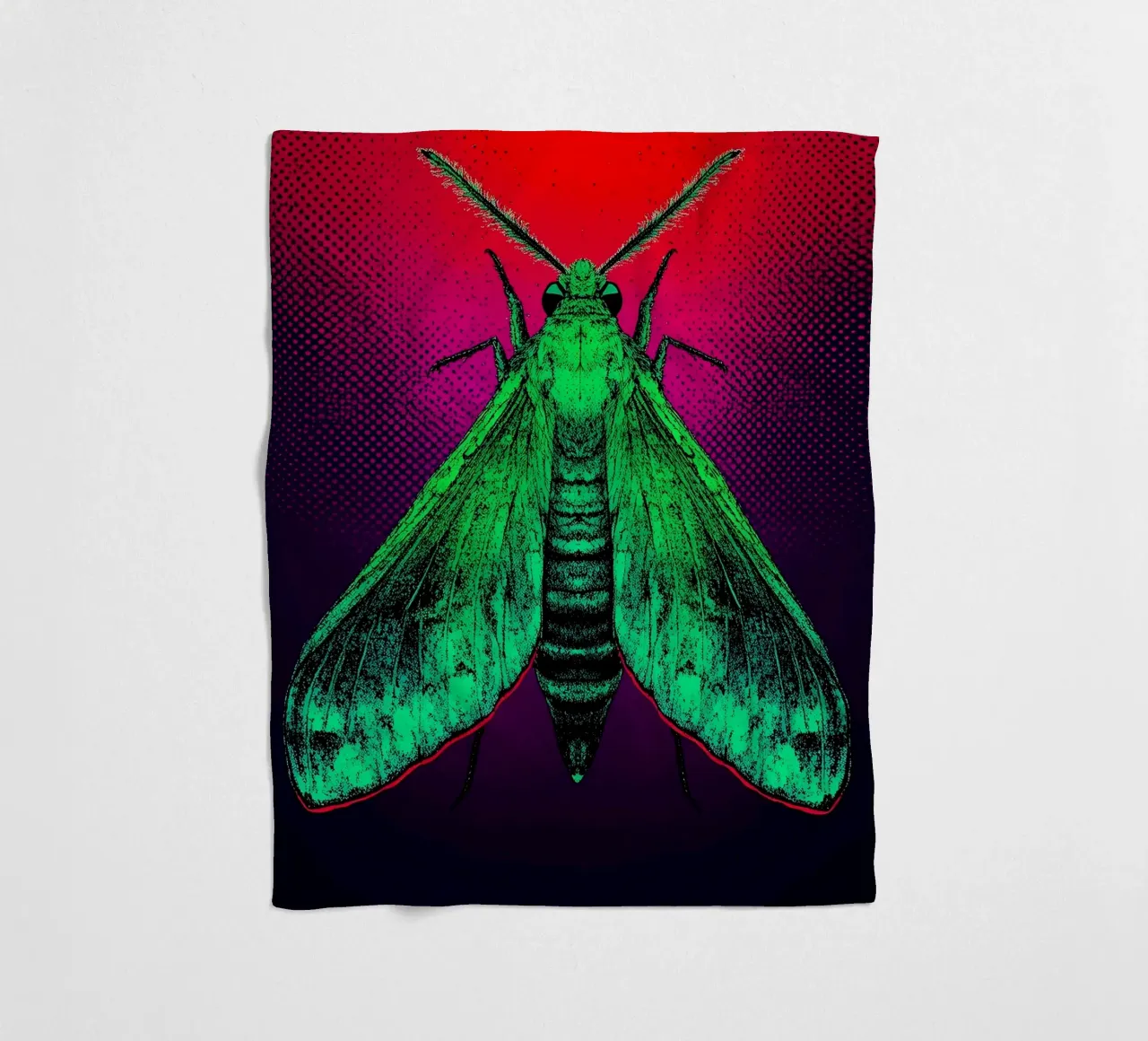 Falena - Pop Art coperta in pile da ColorCrash Gallery
