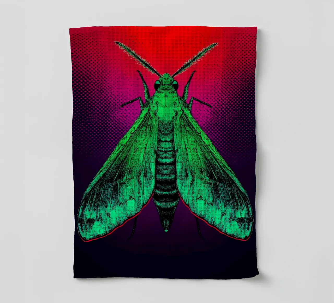 Moth - Pop Art torchon de ColorCrash Gallery