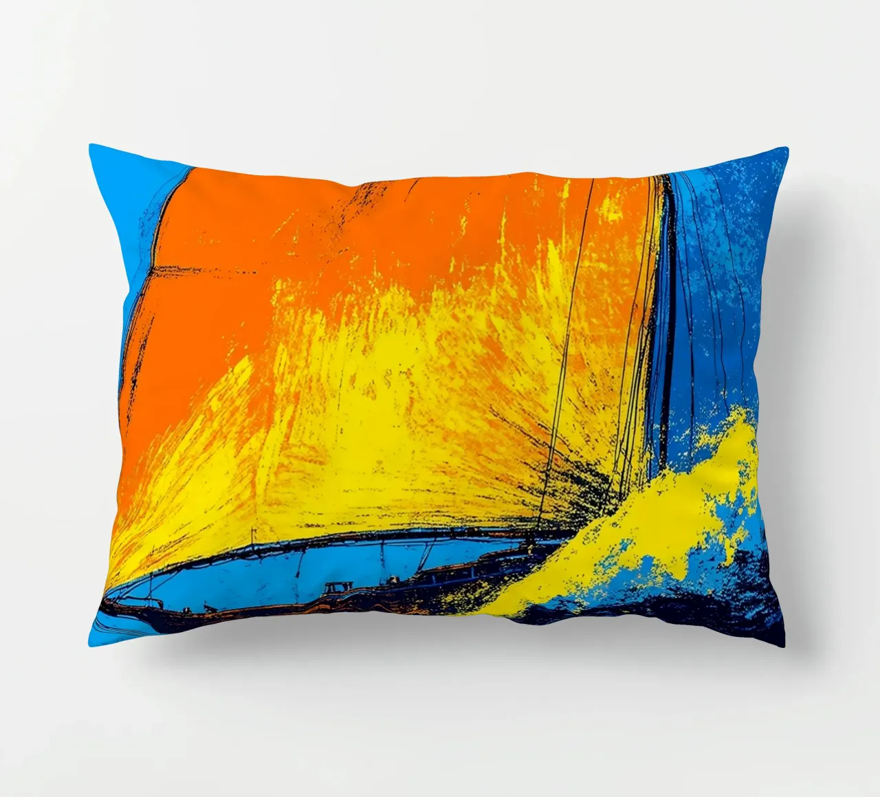 Barca a vela - Pop Art cuscino da ColorCrash Gallery