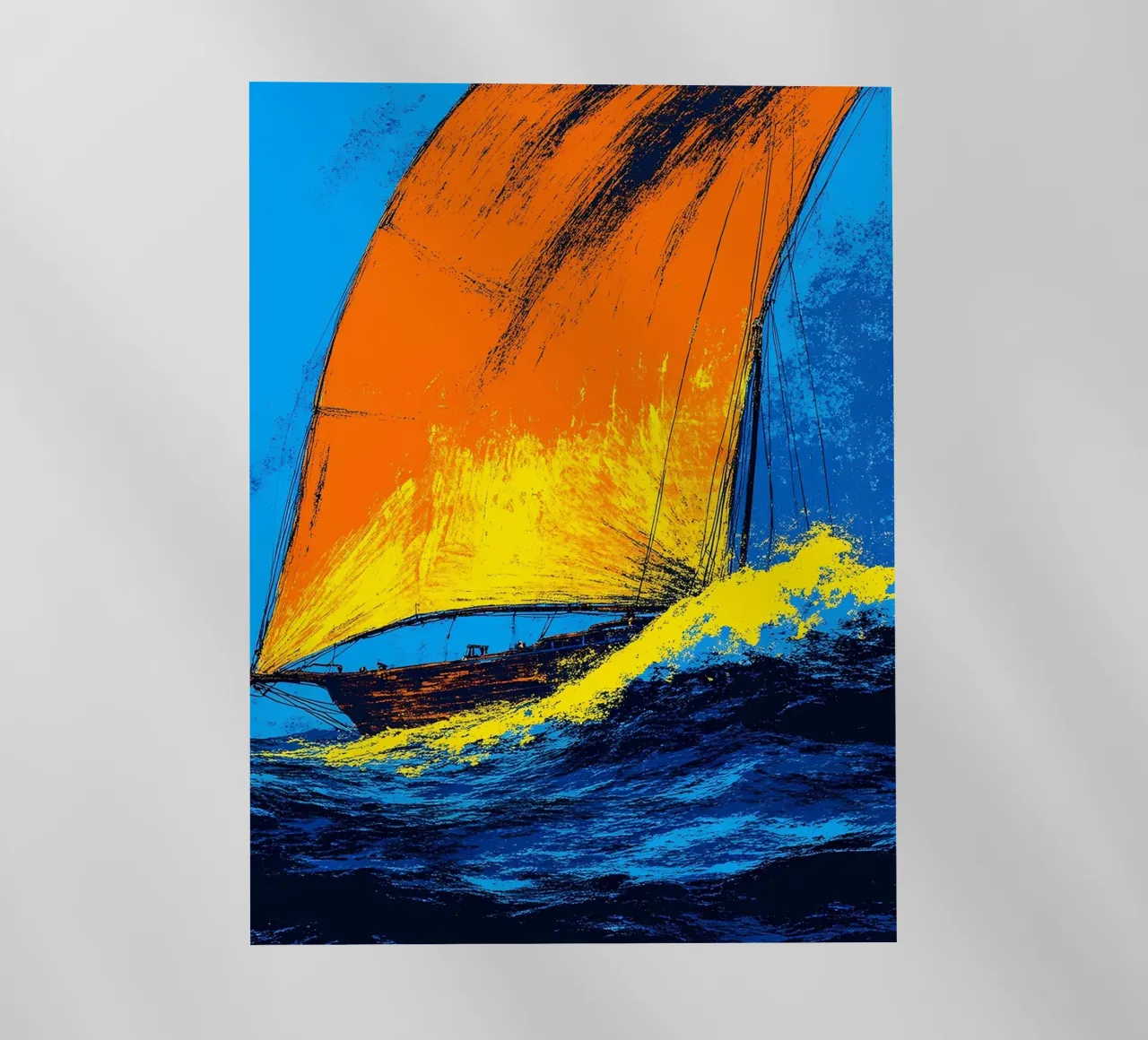 Barca a vela - Pop Art pellicola backlit da ColorCrash Gallery