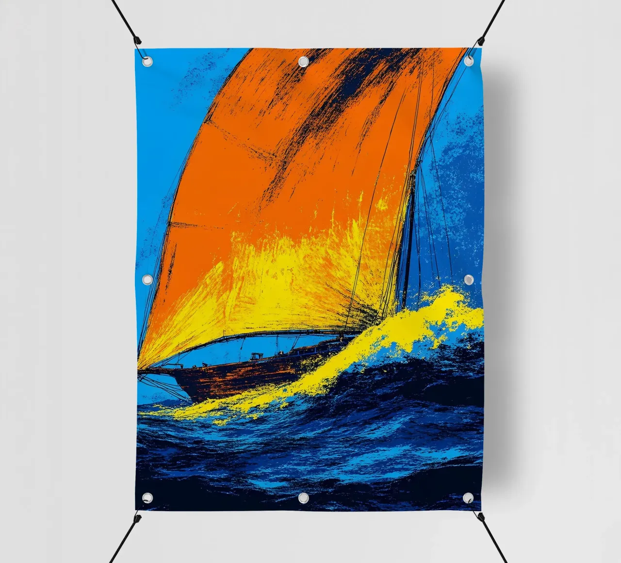 Barca a vela - Pop Art telo in pvc da ColorCrash Gallery