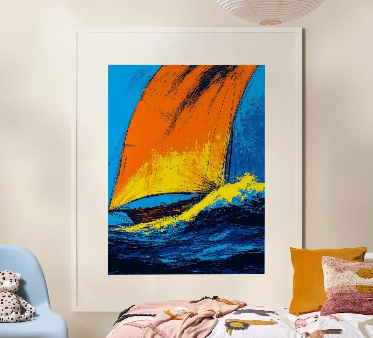 Sailboat - Pop Art poster by ColorCrash Gallery