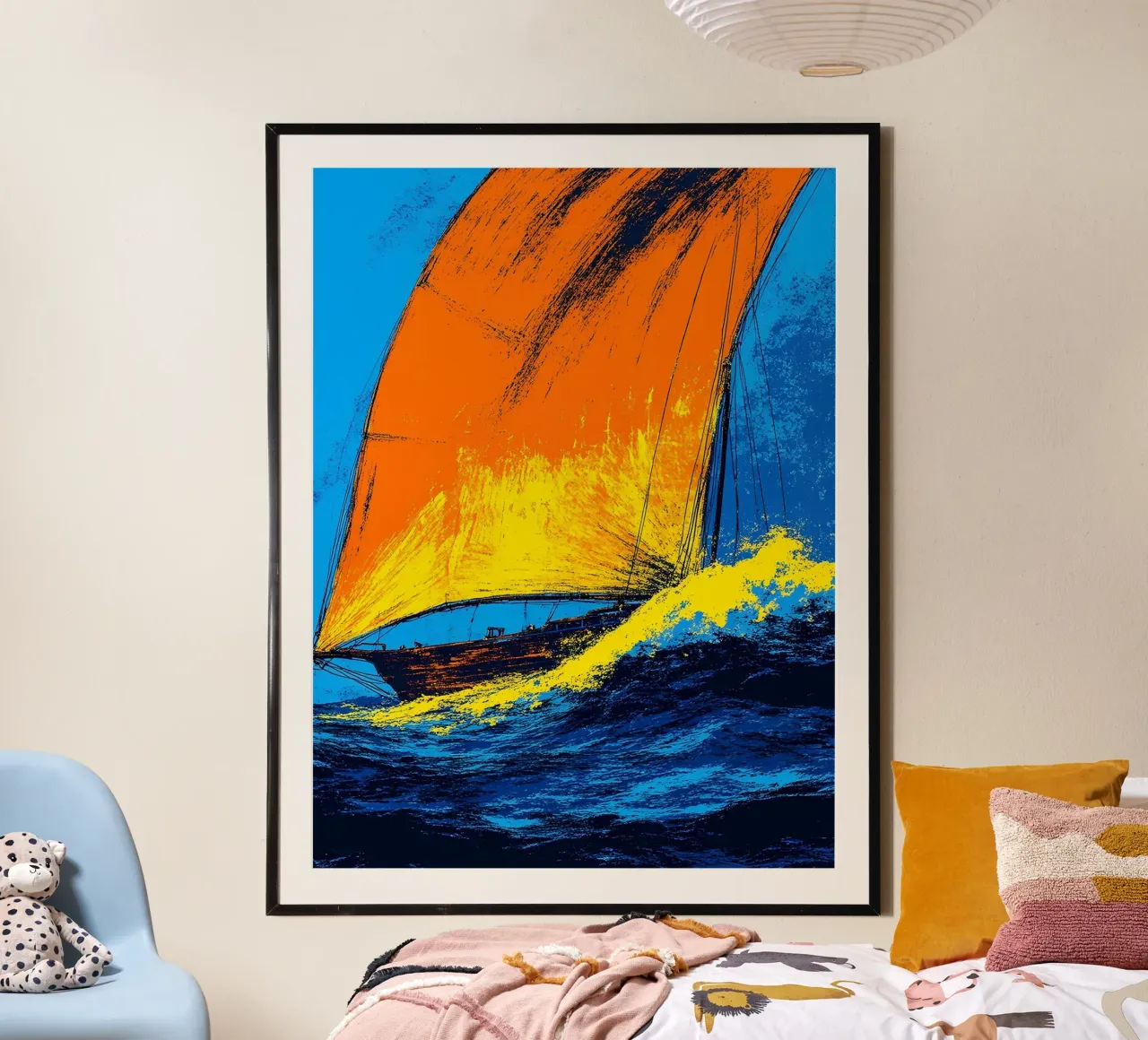 Sailboat - Pop Art poster by ColorCrash Gallery