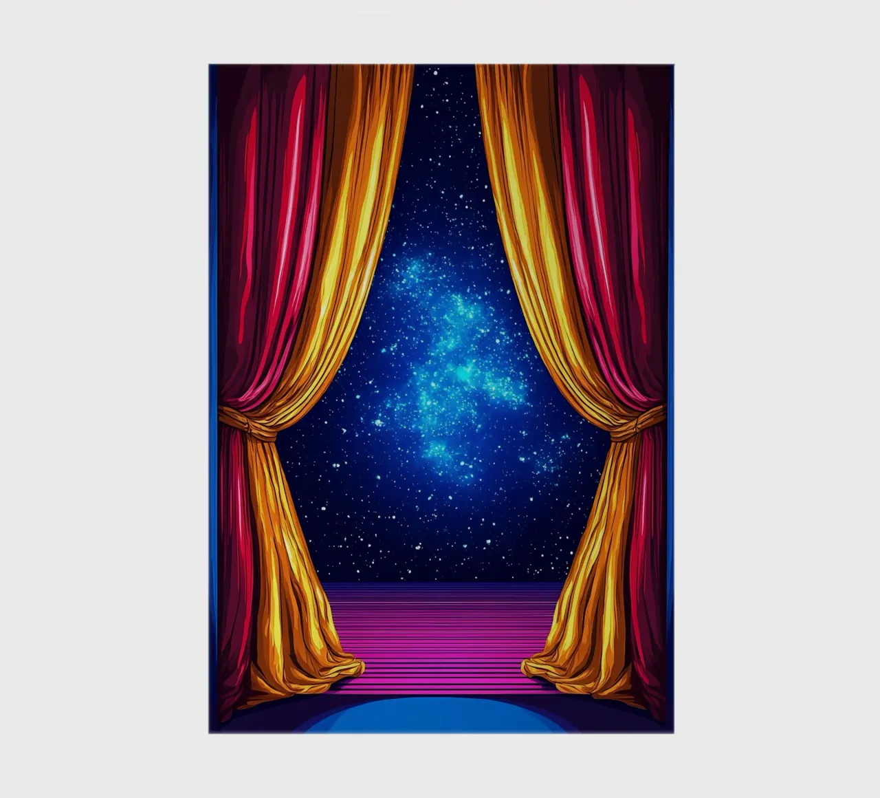 Window To Space - Pop Art notebook by ColorCrash Gallery