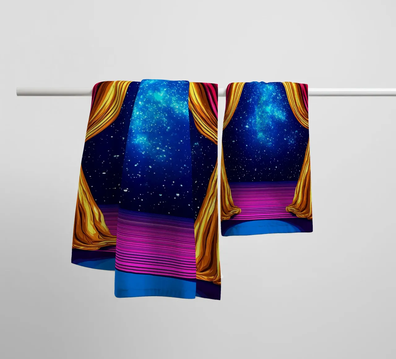 Window To Space - Pop Art towel by ColorCrash Gallery