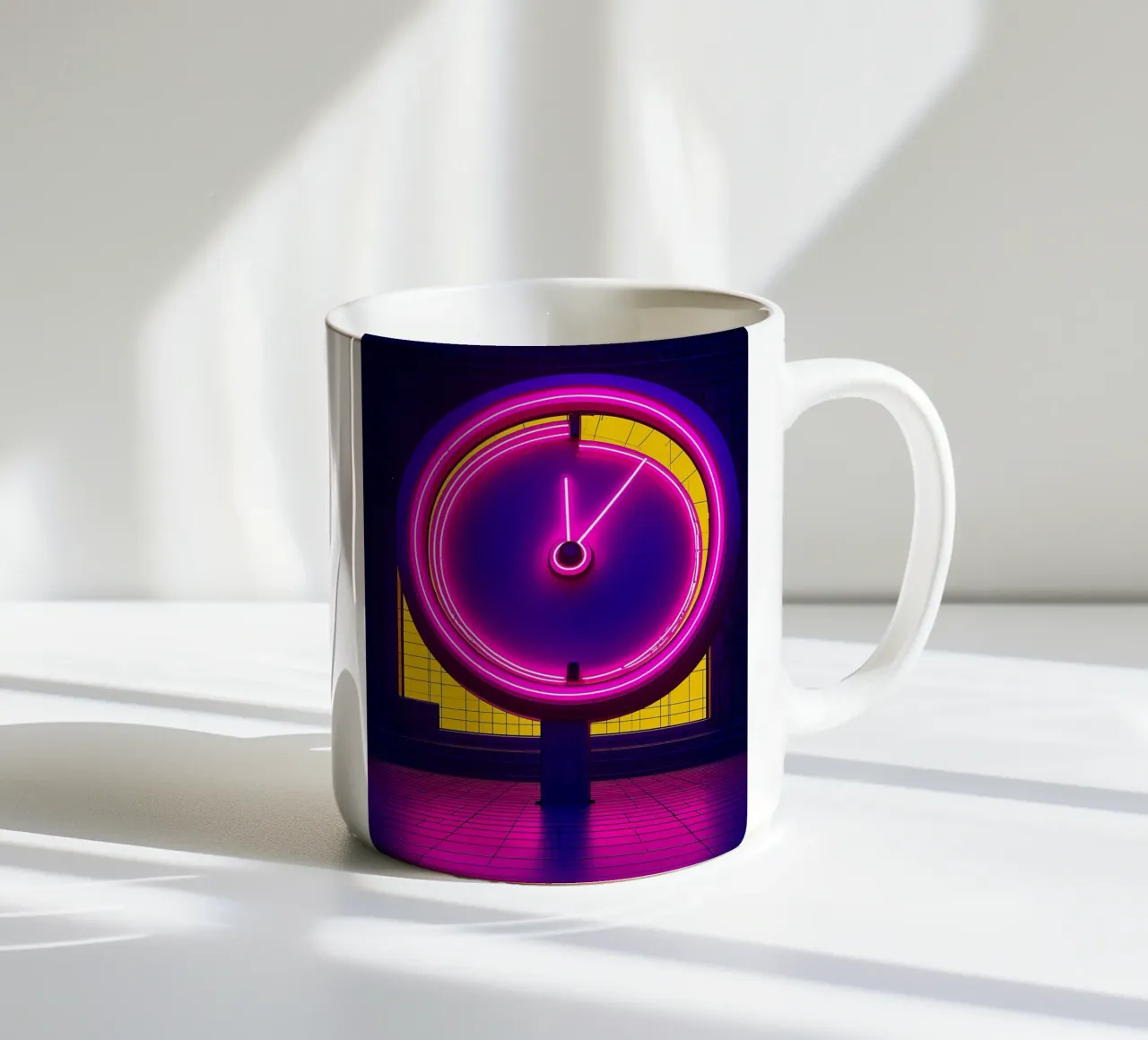 Tachimetro al neon - Pop Art tazza in ceramica da ColorCrash Gallery