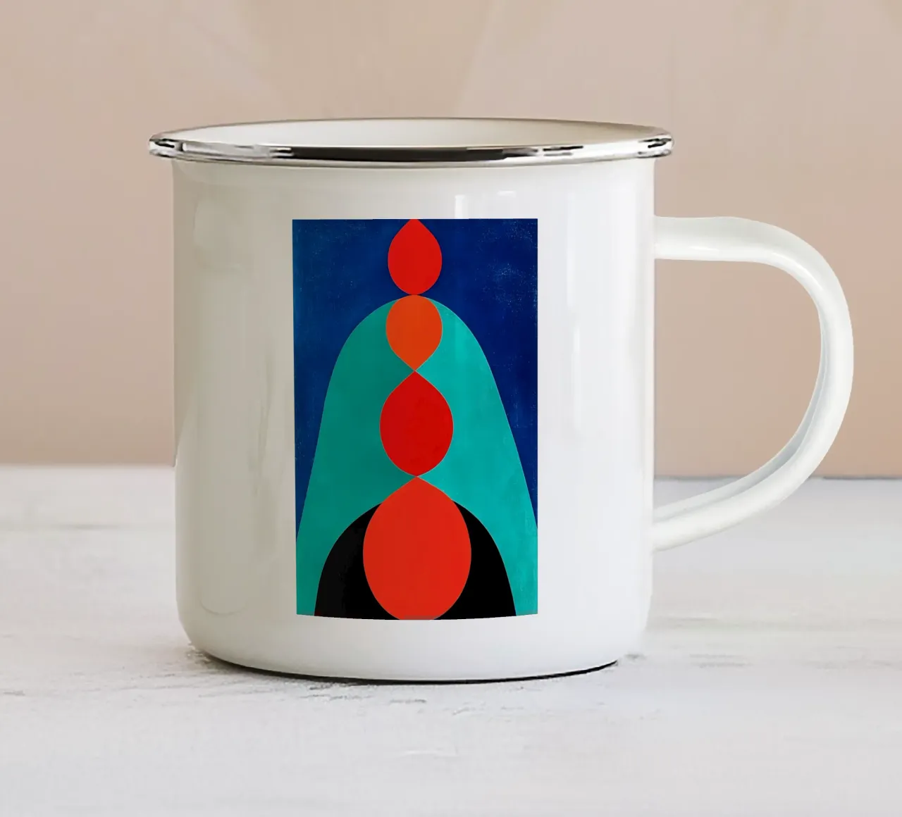 Forme geometriche - Pop Art tazza in smalto da ColorCrash Gallery