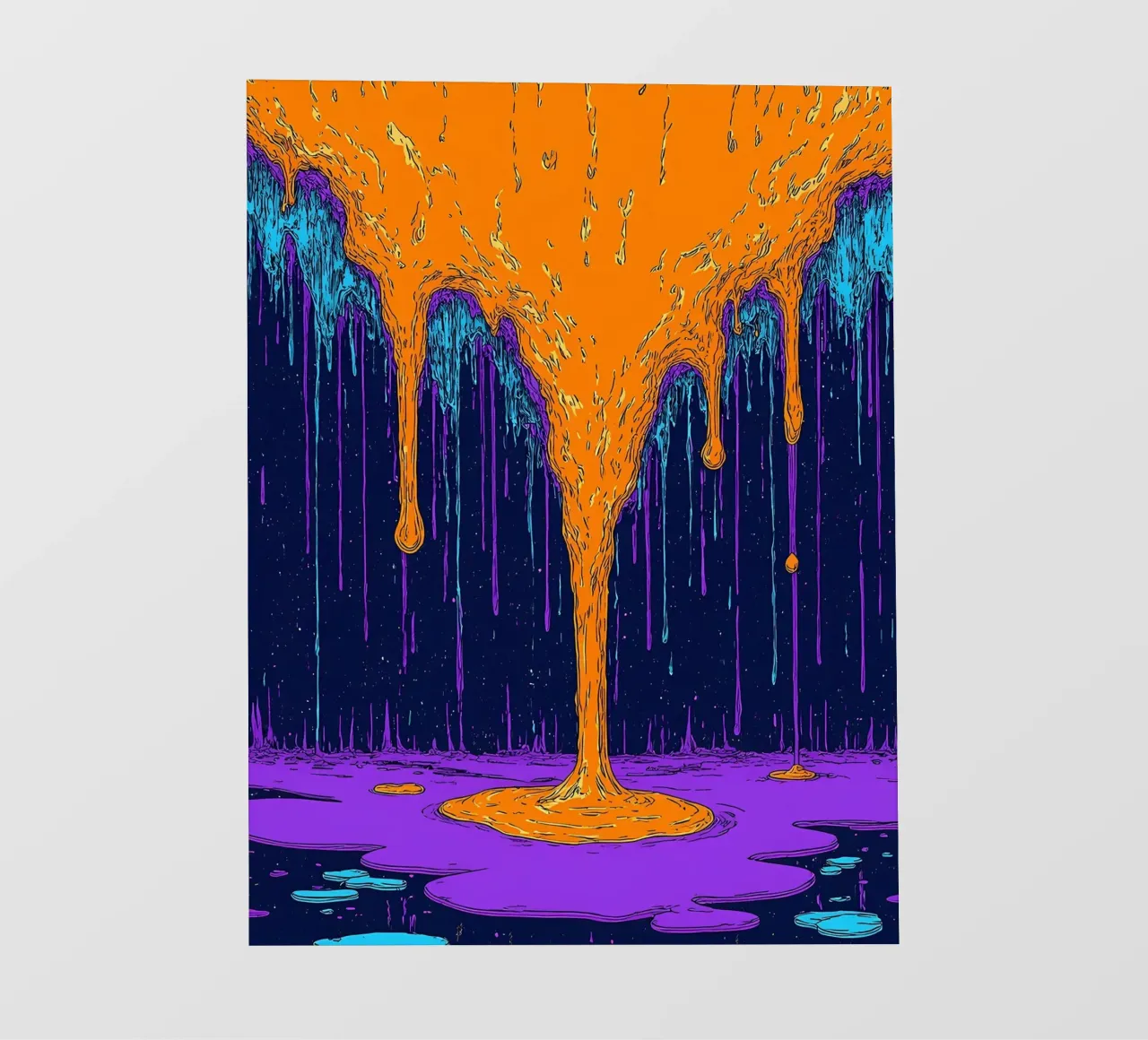 Lava che si scioglie - Pop Art pellicola backlit da ColorCrash Gallery