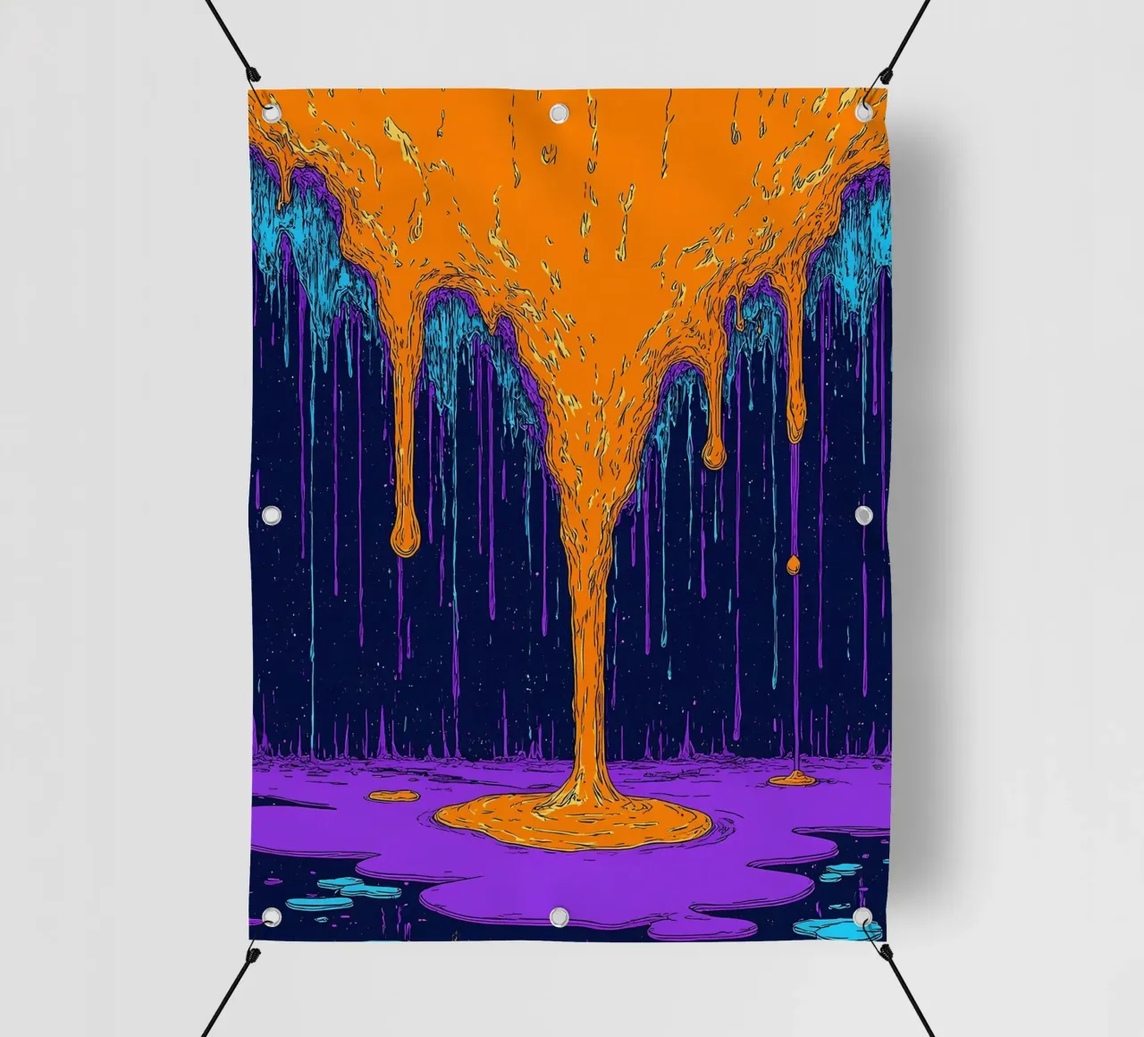 Lava che si scioglie - Pop Art telo in pvc da ColorCrash Gallery