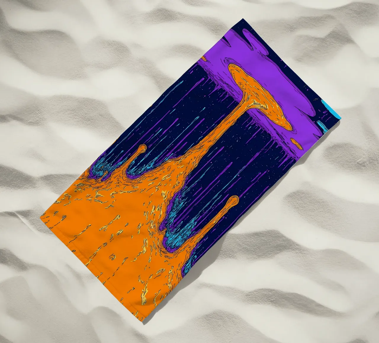 Lava che si scioglie - Pop Art telo mare da ColorCrash Gallery