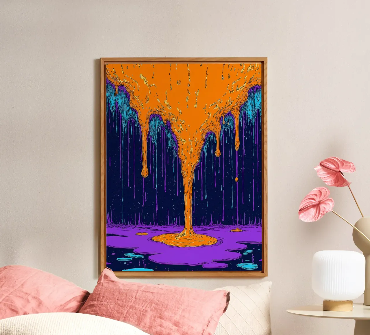 Lava che si scioglie - Pop Art alluminio dibond da ColorCrash Gallery