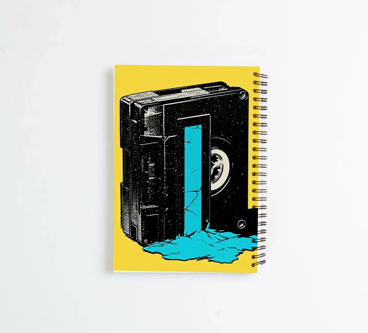 Cassette - Pop Art spiral notebook by ColorCrash Gallery