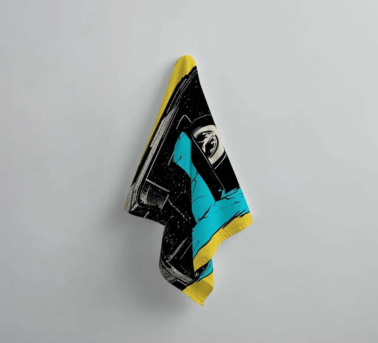 Cassetta - Pop Art asciugamano da bagno da ColorCrash Gallery