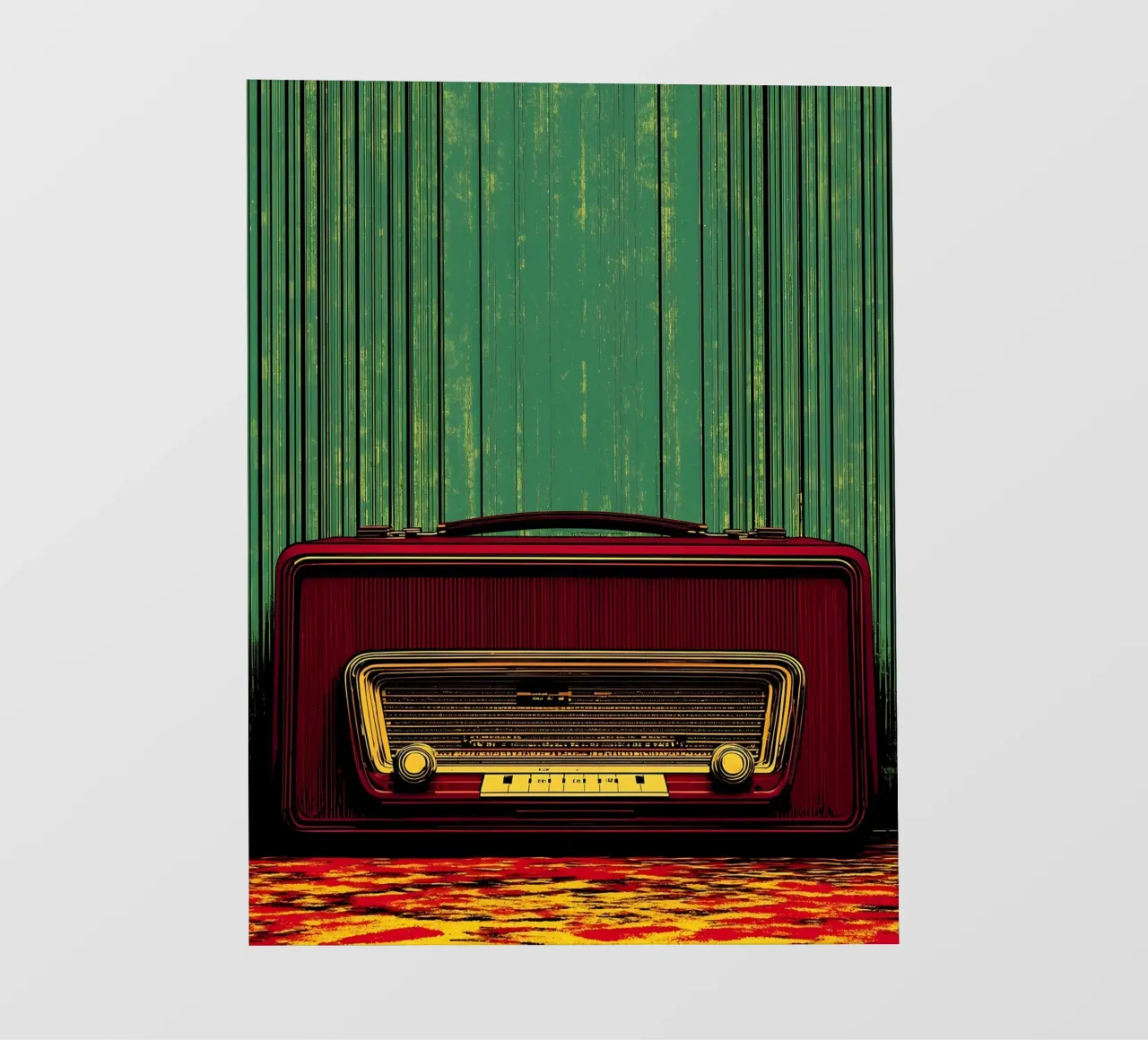 Radio d'epoca - Pop Art pellicola backlit da ColorCrash Gallery