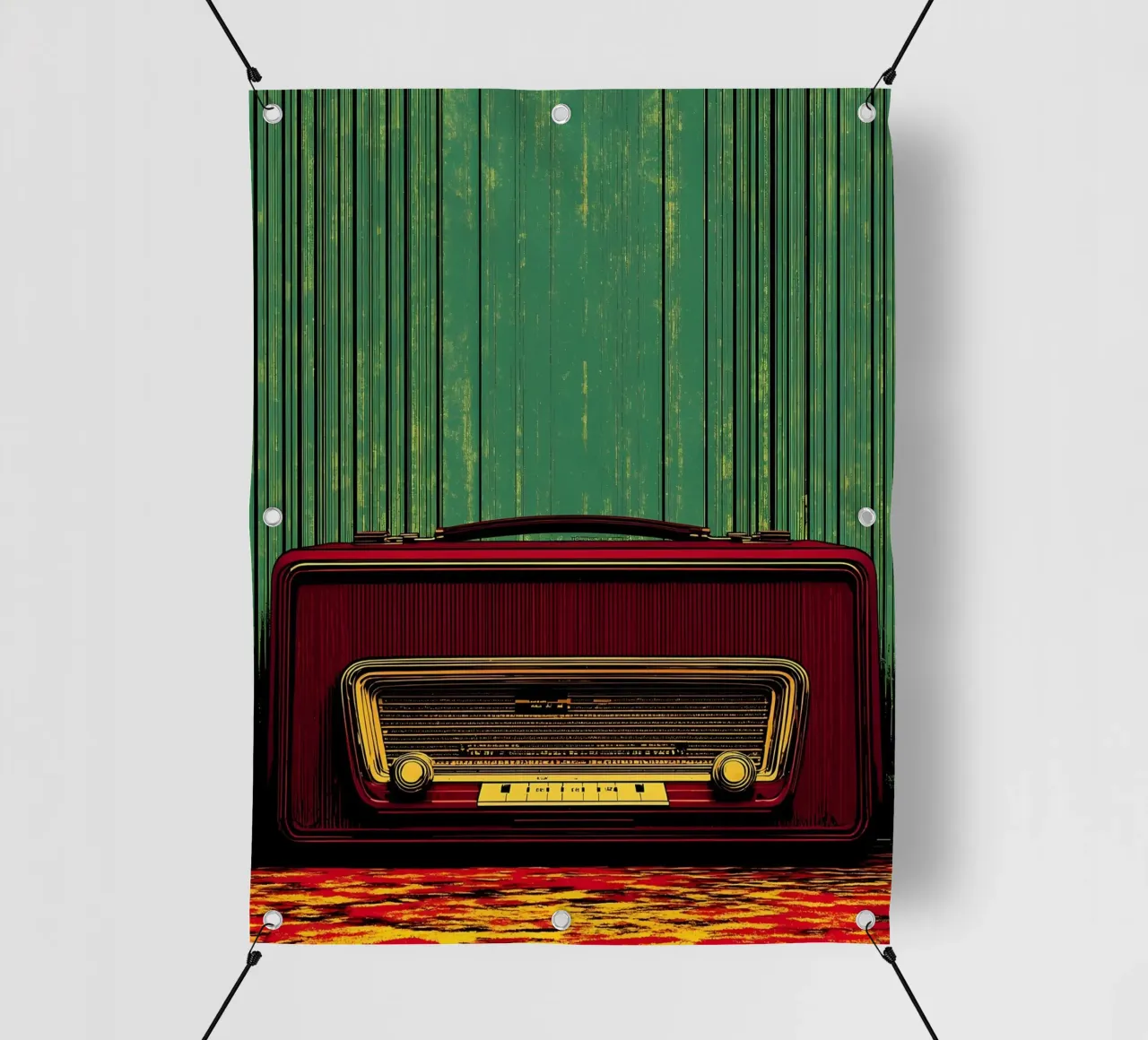 Radio d'epoca - Pop Art telo in pvc da ColorCrash Gallery