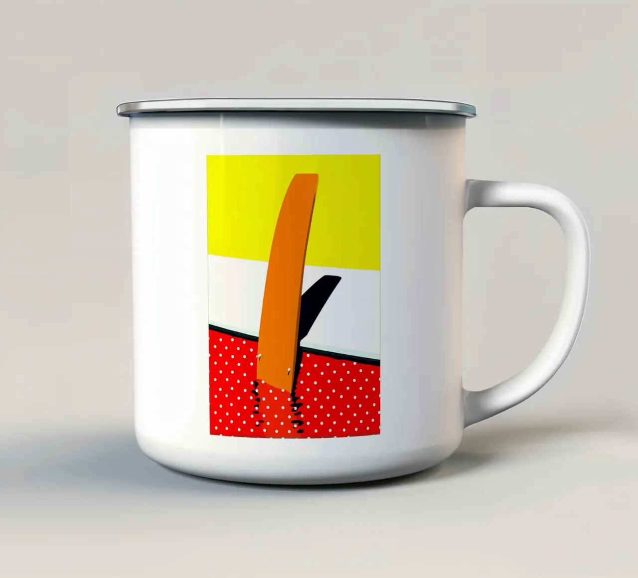 Trampolino - Pop Art tazza in smalto da ColorCrash Gallery