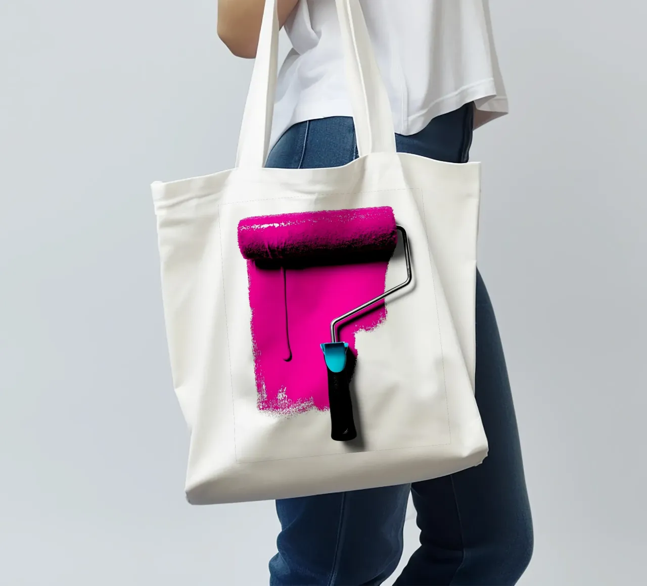 Rullo di vernice - Pop Art borsa in juta da ColorCrash Gallery