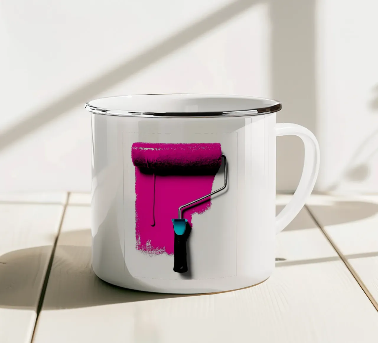 Rullo di vernice - Pop Art tazza in smalto da ColorCrash Gallery