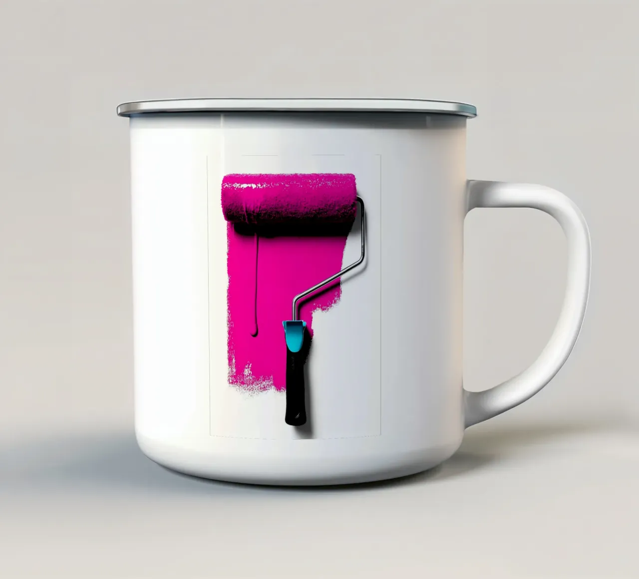 Rullo di vernice - Pop Art tazza in smalto da ColorCrash Gallery